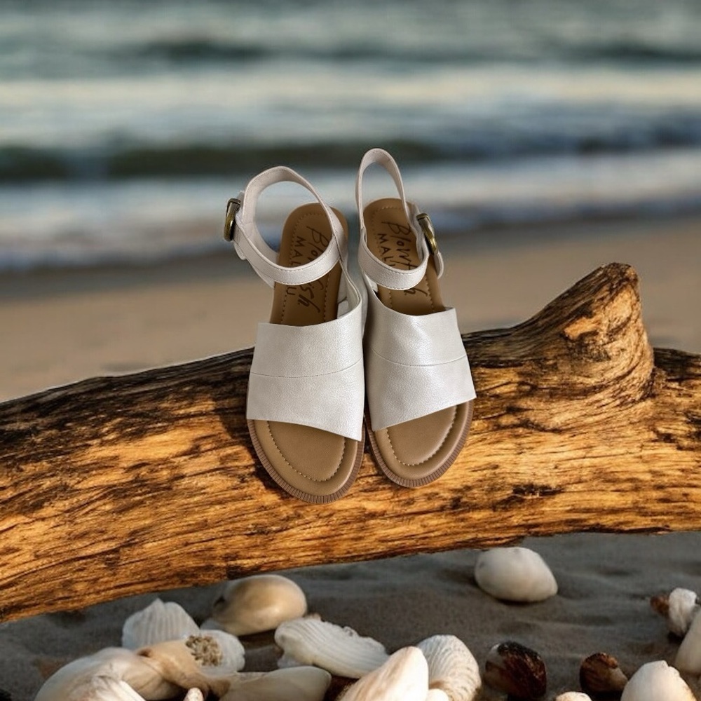 White Women's Slingback Sandals by (Unknown)